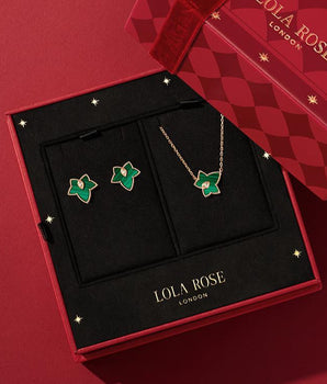 Malachite Bead Necklace & Earrings Set – Special Limited Edition Box