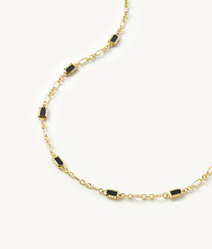 Collier en onyx noir multi-arches