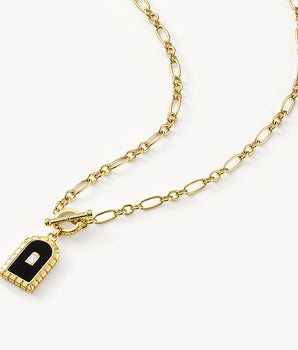 Collier Onyx Noir Grande Arche