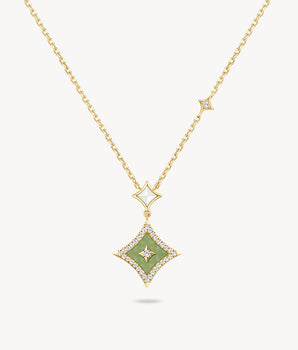 Collier en grès vert