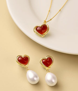 Tea-Time Carnelian Earrings