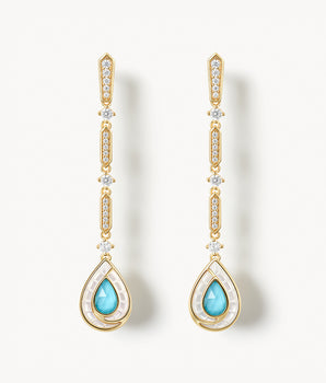 Turquoise Chain Earrings